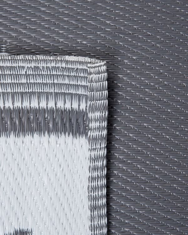 Utomhusmatta Inomhus 120 x 180 cm av Syntetiskt Material i Grå Färg Miljövänligt i Modern Stil