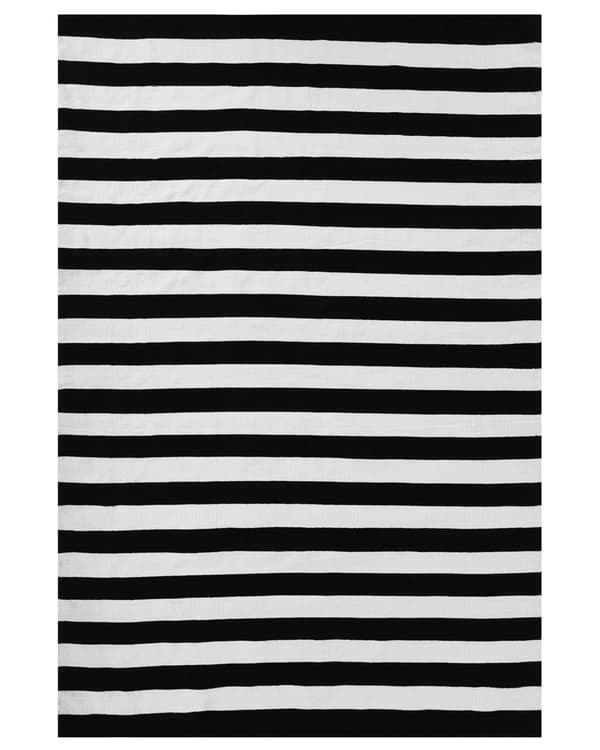 Utomhus Inomhus Matta 140 x 200 cm i Svart och Vit Tyg i Modern Stil