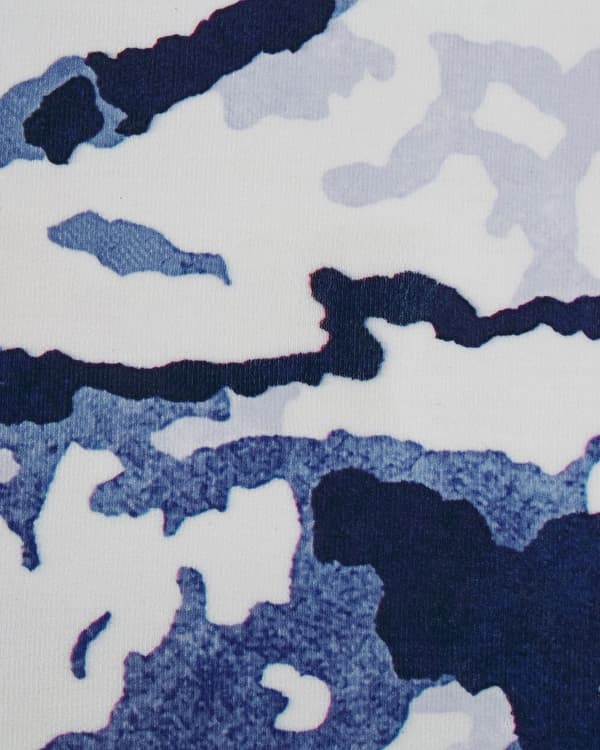 Matta Vit och Blå 160 x 230 cm Abstrakt Målad Effekt Tryckt Kort lugg Modern