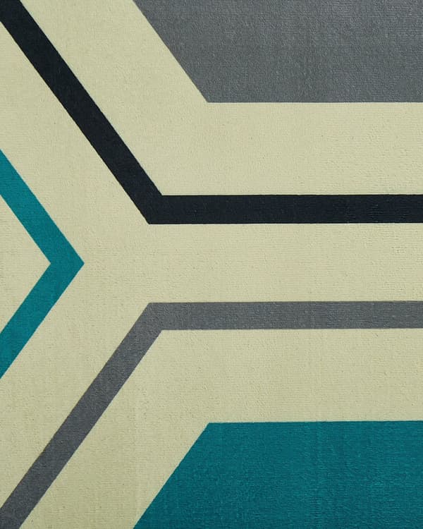 Matta Flerfärgad Polyestertyg Geometrisk Linjemönster Rektangulär 140 x 200 cm