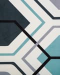 Miniatyrbild 6 av 6: Matta Flerfärgad Polyestertyg Geometrisk Linjemönster Rektangulär 160 x 230 cm