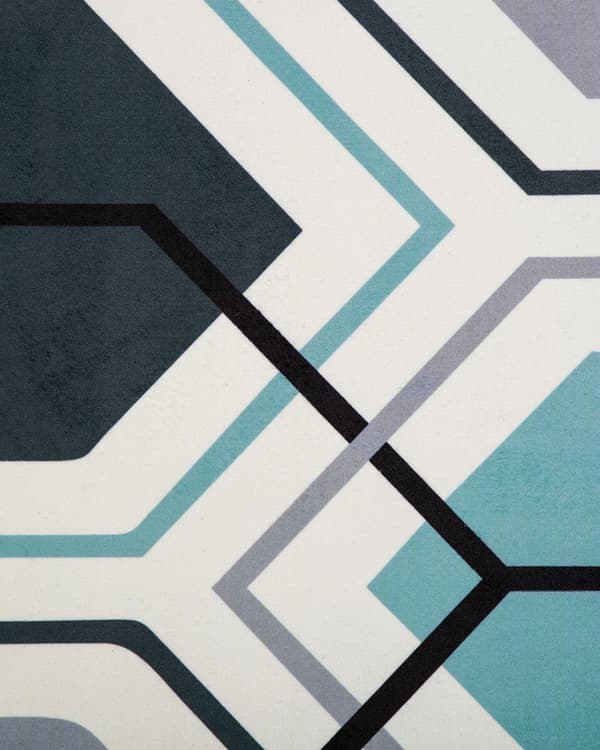 Matta Flerfärgad Polyestertyg Geometrisk Linjemönster Rektangulär 160 x 230 cm