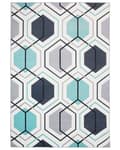 Miniatyrbild 1 av 6: Matta Flerfärgad Polyestertyg Geometrisk Linjemönster Rektangulär 160 x 230 cm