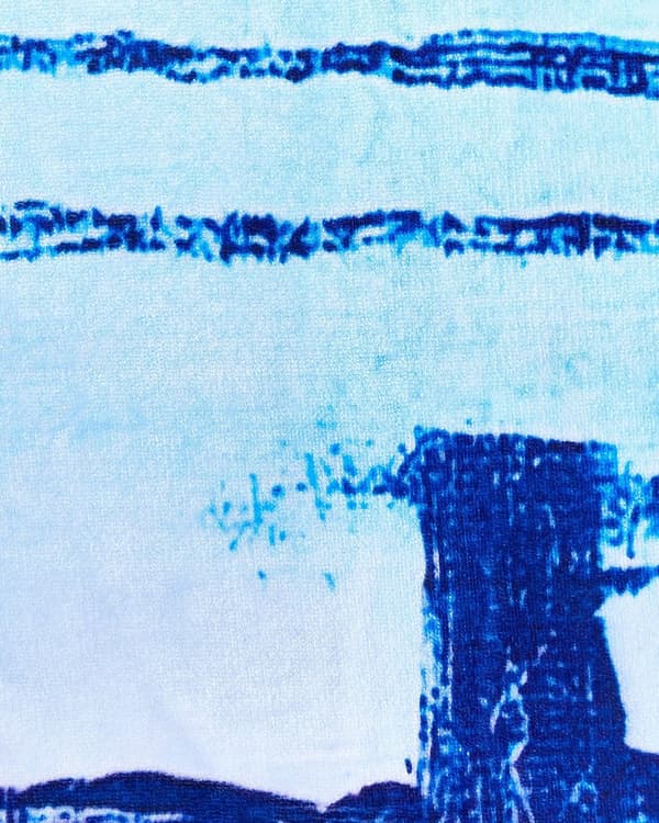 Gulvtæppe Blå Nuance Flerfarvet Polyester 160 x 230 cm Rektangulær med Skrid Sikker Bundlag Abstrakt Mønster Stue Soveværelse Dekoration