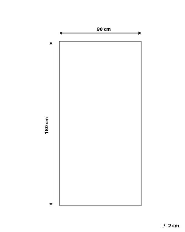 Udendørs Tæppe Sort 90 x 180 cm Dobbeltsidet Modstandsdygtig over for Skimmel og Vejrforhold Rektangulært Moderne Stil