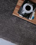 Miniatyrbillede 2 af 5: Gulvtæppe Mørkegrå Polyester og Bomuld 80 x 150 cm Moderne Korthåret Fluffy Tæppe til Under Sofa og Spisebord Blød Tilbehør Soveværelse stil