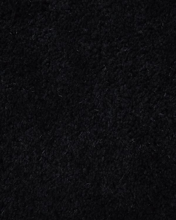Gulvtæppe Sort Polyester og Bomuld 200x200 cm Moderne Kvadratisk Korthåret Fluffy Tæppe til Under Sofa og Spisebord Tilbehør Soveværelse stil