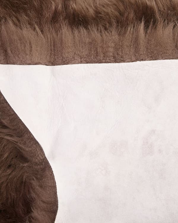 Fåreskind Shaggy 65 x 110 cm ulden mørkebrun