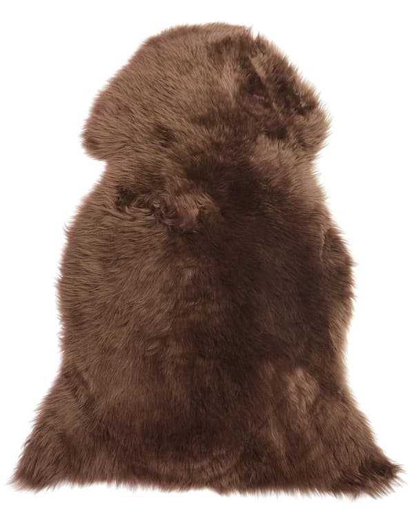 Fåreskind Shaggy 65 x 110 cm ulden mørkebrun