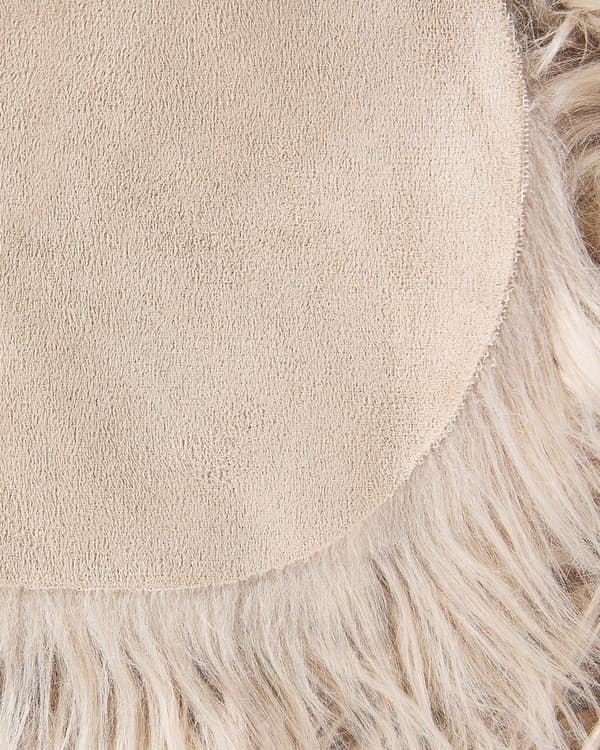 Lammeskind Beige 63 x 95 cm Dekorativt Imiteret Pels Tæppe