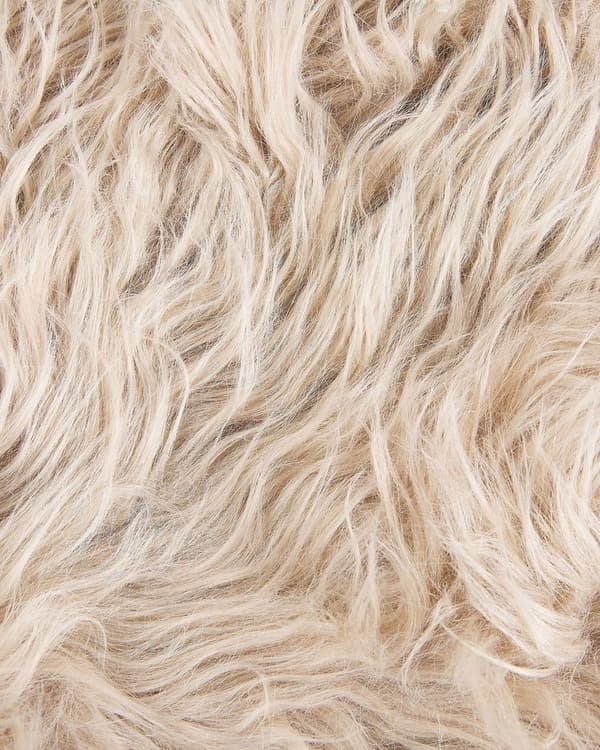 Lammeskind Beige 63 x 95 cm Dekorativt Imiteret Pels Tæppe