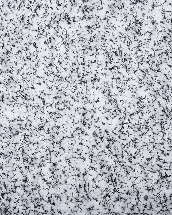 Gulvtæppe Sort Hvid Polyester og Bomuld ø140 cm Moderne Rund Korthåret Fluffy Tæppe til Under Sofa og Spisebord Blød Tilbehør Soveværelse stil