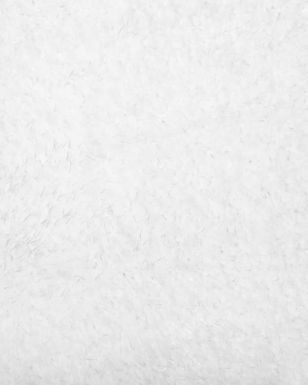 Gulvtæppe Hvid Polyester og Bomuld ø 140 cm Moderne Rund Korthåret Fluffy Tæppe til Under Sofa og Spisebord Blød Tilbehør Soveværelse stil