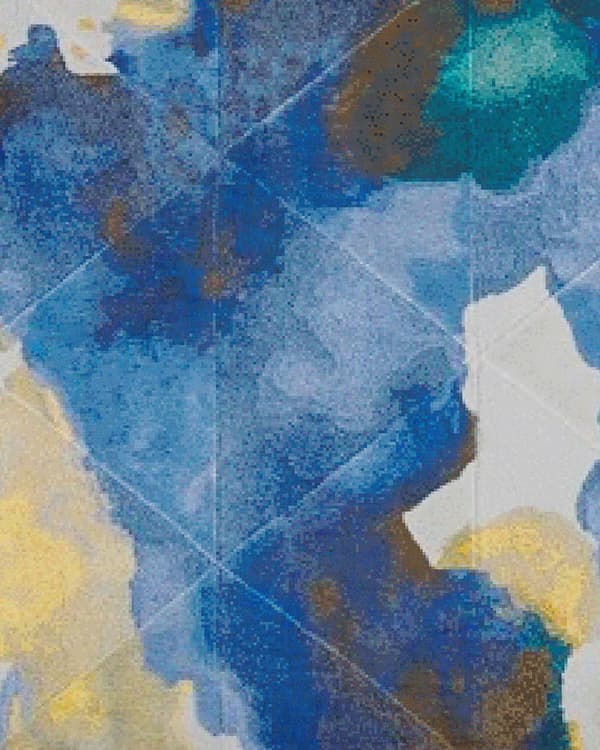 Gulvtæppe Flerfarvet Polyester 160x230 cm Abstrakt Spildt Akvarel Maling Mønster Stue Soveværelse Børneværelse Indretning Skridsikker Bundlag