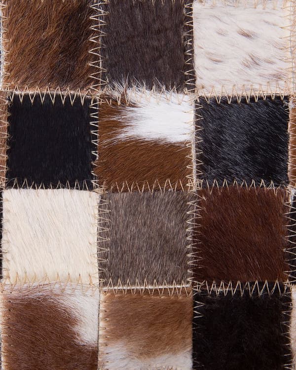 Tæppe Flerfarvet Læder 160 x 230 cm Patchwork Mosaik Rektangulær Moderne Stil