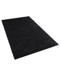 Miniatyrbillede 5 af 7: Gulvtæppe Sort Polyester og Bomuld 200 x 300 cm Moderne Korthåret Løs Fluffy Tæppe til Under Sofa og Spisebord Blød Tilbehør Soveværelse stil
