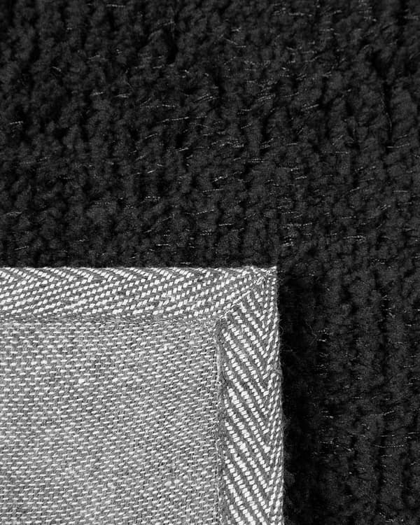 Gulvtæppe Sort Polyester og Bomuld 200 x 300 cm Moderne Korthåret Løs Fluffy Tæppe til Under Sofa og Spisebord Blød Tilbehør Soveværelse stil