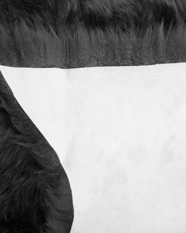 Fåreskind Shaggy 65 x 110 cm ulden sort