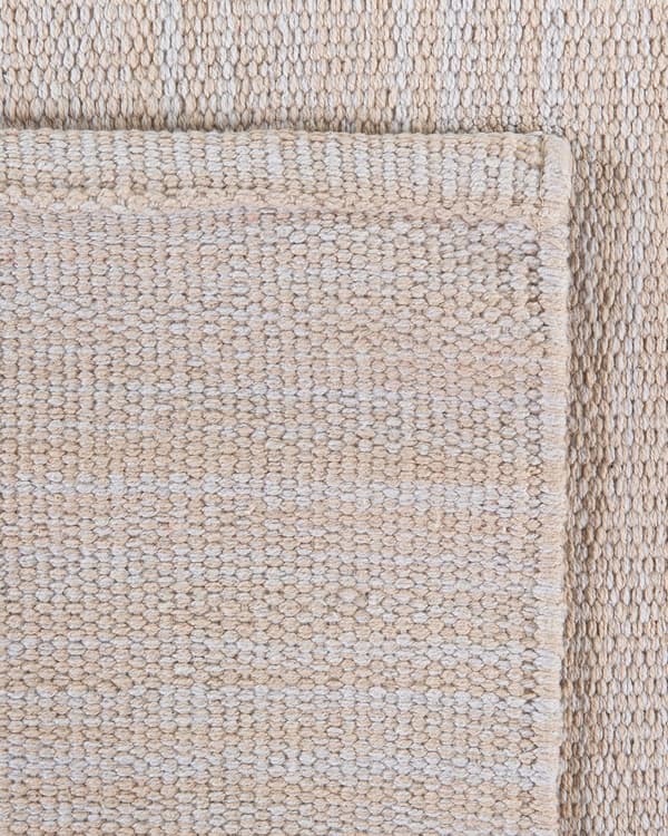 Gulvtæppe Beige Bomuld 140x200 cm Fladvævet Løs Tæppe til Børneværelse Stue Entré til Pige Værelset Minimalistisk under Sofabord Køkken Dekor