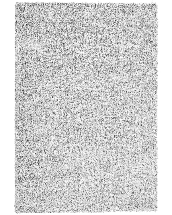 Gulvtæppe Sort Hvid Polyester og Bomuld 140 x 200 cm Moderne Korthåret Fluffy Tæppe til Under Sofa og Spisebord Blød Tilbehør Soveværelse stil