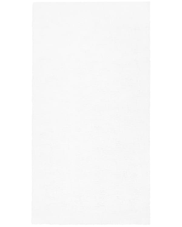 Gulvtæppe Hvid Polyester og Bomuld 80 x 150 cm Moderne Korthåret Løs Tæppe til Under Sofa og Spisebord Tilbehør Soveværelse Skandinavisk stil