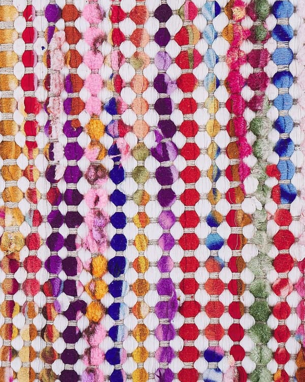 Tæppe Flerfarvet 160 x 230 cm Rektangulært håndvævet Boho Stil
