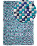 Pikkukuva 1 / 7: Matto monivärinen sininen 160 x 230 cm villa käsinkudottu suorakulmio skandinaavinen moderni