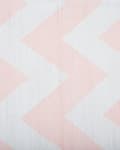 Pikkukuva 5 / 6: Matto vaaleanpunainen valkoinen PVC polyesteri 140 x 200 cm kalanruotokuvio käsintehty sisälle ulos moderni