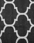 Pikkukuva 8 / 8: Matto mustavalkoinen PVC polyesteri 160 x 230 cm geometrinen kuvio kaksipuolinen käsintehty sisälle ulos moderni