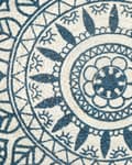 Miniatyrbild 7 av 7: Matta Blå Hampa 120 cm Rund Handvävd Orientalisk Boho