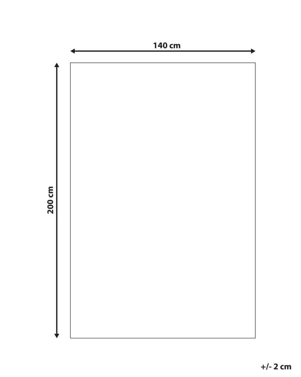 Matta Off-White Ull med Viskos 140 x 200 cm Rektangulär Handvävd Boho