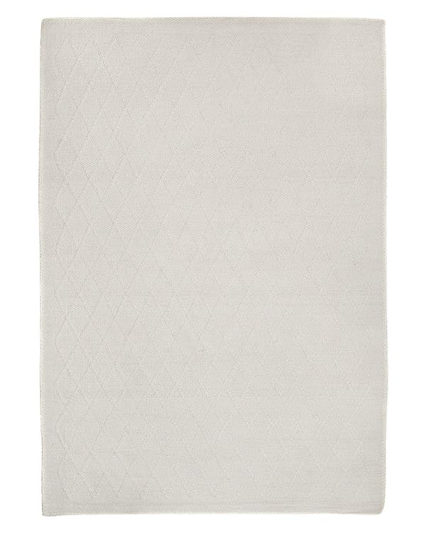 Matta Off-White Ull med Viskos 140 x 200 cm Rektangulär Handvävd Boho