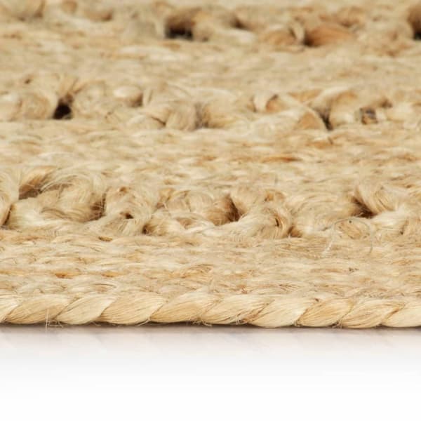 vidaXL håndlavet tæppe flettet jute 120 cm