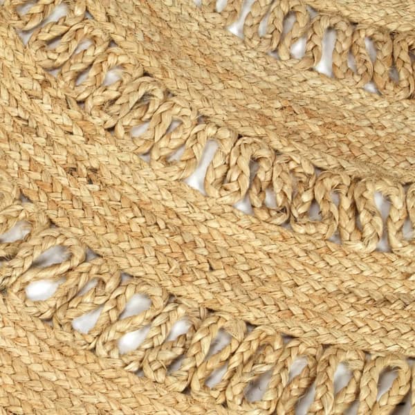 vidaXL håndlavet tæppe flettet jute 120 cm