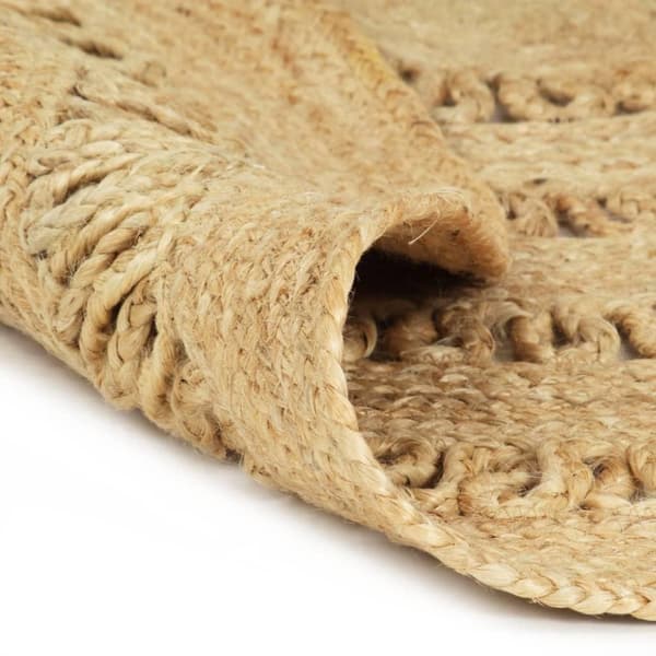 vidaXL håndlavet tæppe flettet jute 120 cm