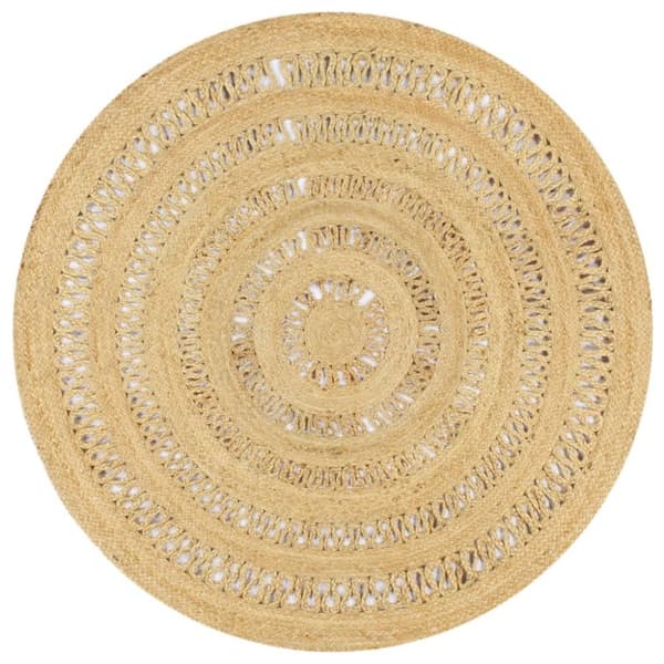 vidaXL håndlavet tæppe flettet jute 150 cm