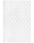 Miniatyrbillede 1 af 7: Gulvtæppe Grå og Hvid Polyester 160 x 230 cm Rektangulær Håndvævet Marokkansk Espalier Firkløver Indendørs Udendørs Oriental Indretning