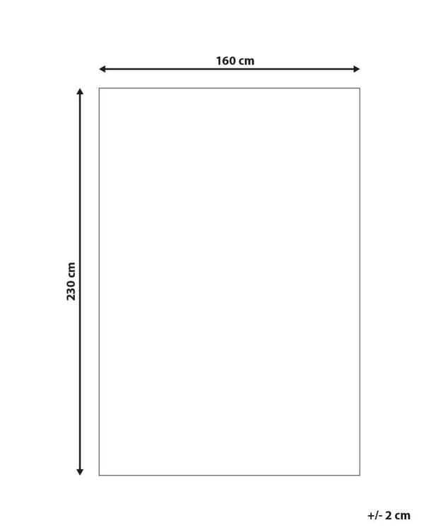 Rektangulär Utomhus Inomhus Matta 160 x 230 cm Vändbar av Syntetiskt Material med Geometriskt Mönster i Svart och Vit Färg