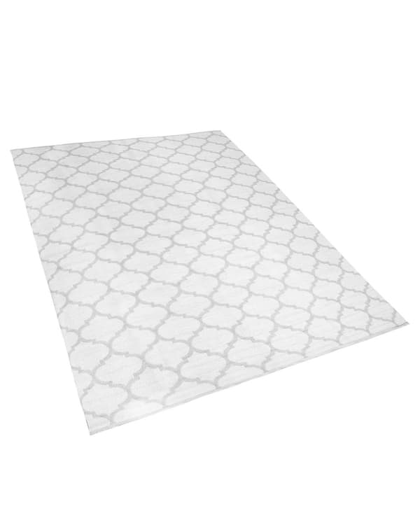 Utomhus Inomhus Matta 160 x 230 cm Vändbar i Grå Färg med Marockanskt Mönster