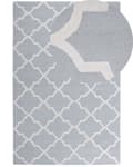 Miniatyrbild 1 av 6: Matta Grå Ull 200 x 300 cm Spalje Quatrefoil Mönster Handtuftad Orientalisk Marockansk Klöver