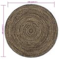 Miniatyrbilde 5 av 5: vidaXL Håndlaget teppe jute svart og naturlig 120 cm