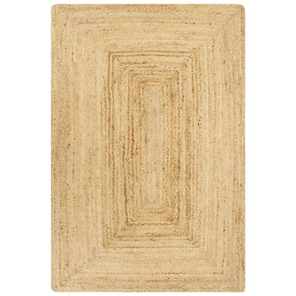 vidaXL Håndlaget teppe jute naturlig 120x180 cm