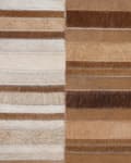 Miniatyrbild 6 av 7: Skinnmatta Beige 140 x 200 cm Rektangulär Patchwork Handgjord