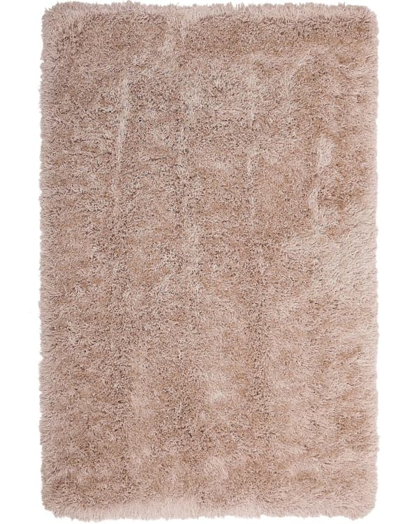 Matto beige polyesteri 160 x 230 cm pörröinen pitkä nukka suorakulmio moderni tyyli