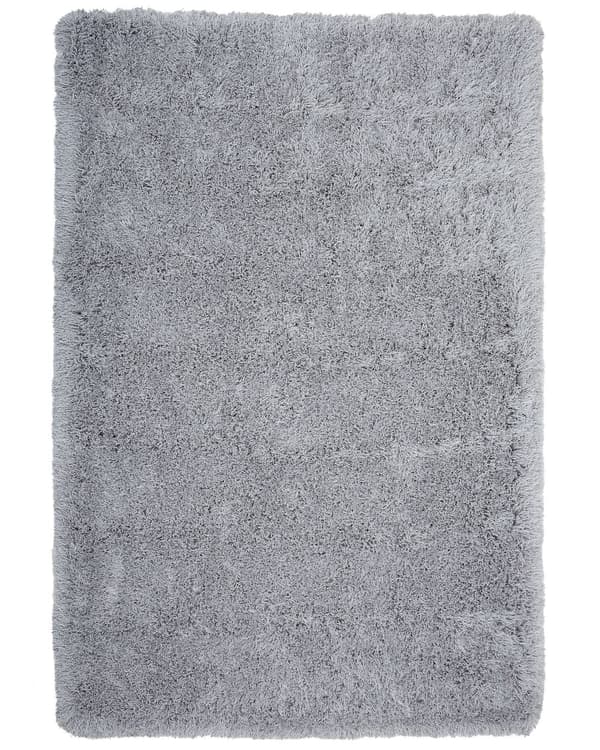 Matto vaaleanharmaa polyesteri 200 x 300 cm pörröinen pitkä nukka suorakulmio moderni tyyli