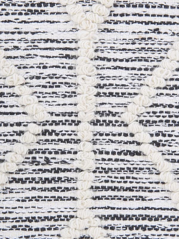 Matto harmaa beige villa puuvilla 80 x 150 cm geometrinen kuvio käsintehty suorakulmio skandinaavinen
