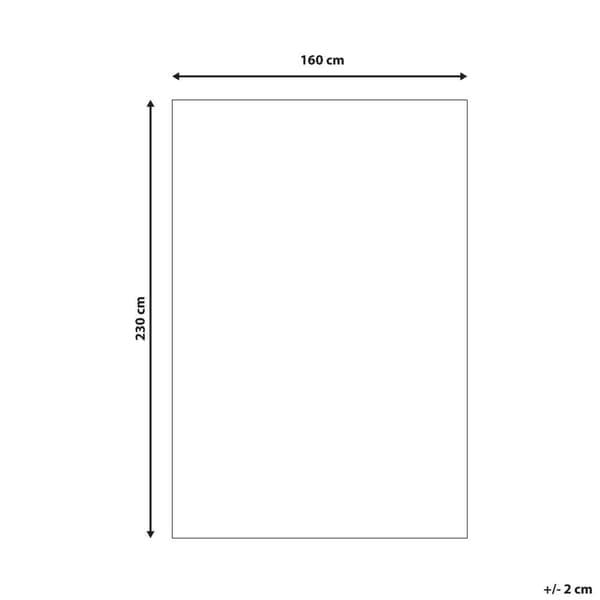 Matta Beige Bomull Handvävd Trasig 160 x 230 cm Modern