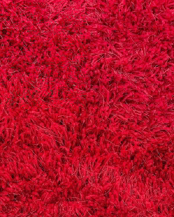 Trasmatta Röd Polyester Rund 140 cm