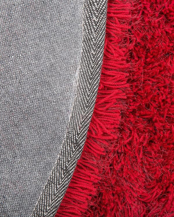 Trasmatta Röd Polyester Rund 140 cm