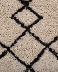 Miniatyrbild 5 av 6: Matta Beige och Svart Polyestertyg 160 x 230 cm Geometriskt Mönster Rektangulär